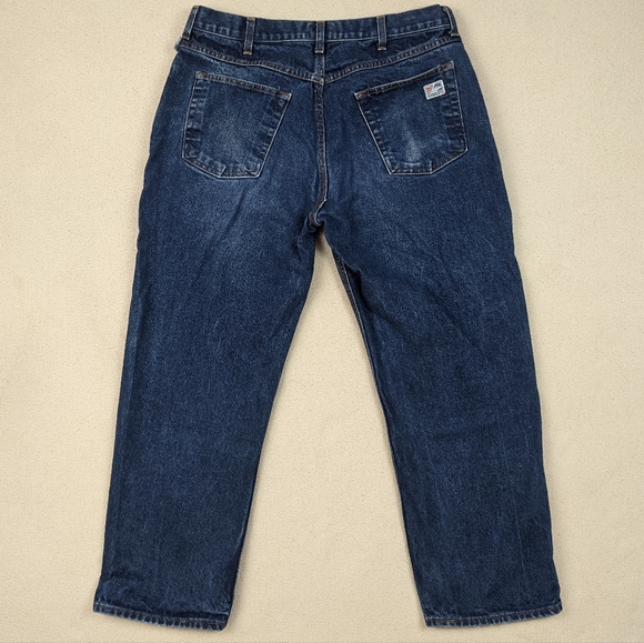 Tyndale FR Fire Resistant Dark Wash Jeans 23 CAL CAT 2 NFPA 2112 Mens Size 35x29 - Picture 9 of 16
